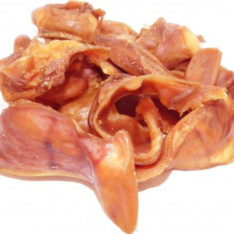 Bullwrinkles Pig Ear Pieces dog treats made with pig ear pieces